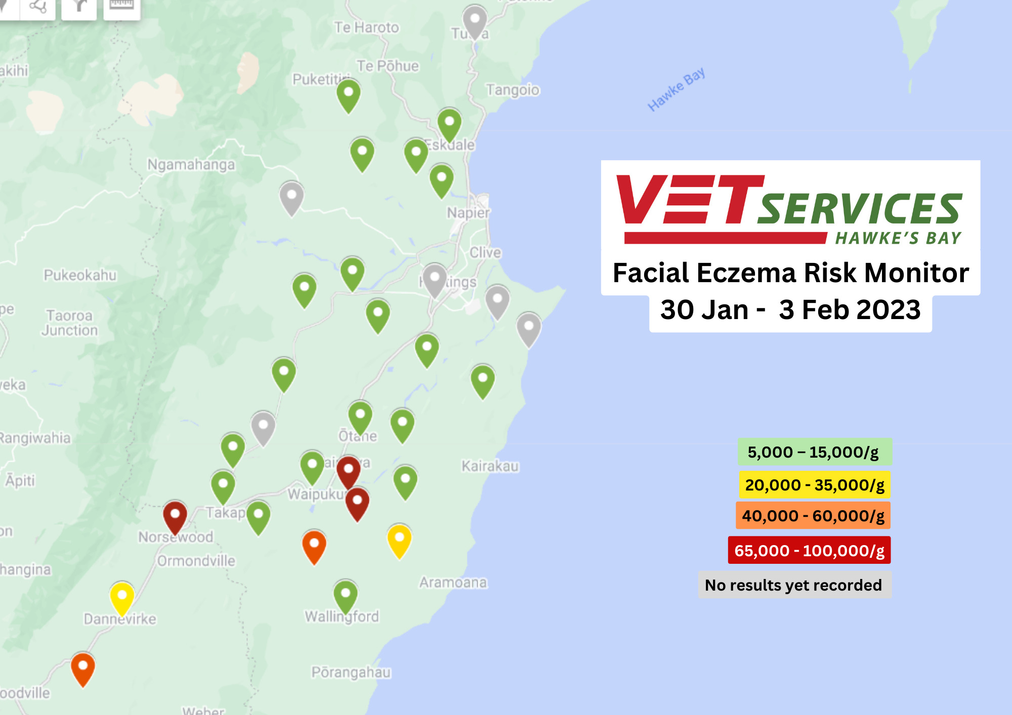 Facial Eczema Risk Monitor Vet Services Hawke's Bay